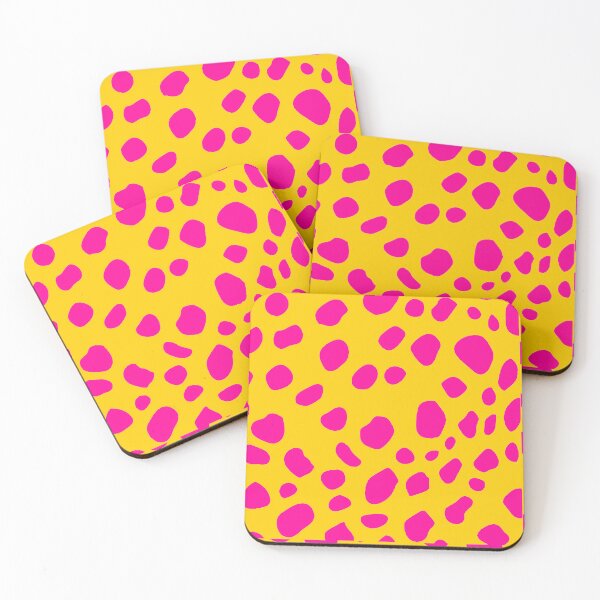 Item preview, Yellow and Pink Dalmatian Print, Large Sized Repeating Pattern designed and sold by Nicolette Olivier.