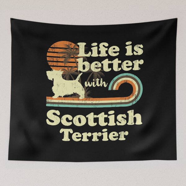 Item preview, Life is Better with Scottish Terrier Vintage designed and sold by rafaeltto.