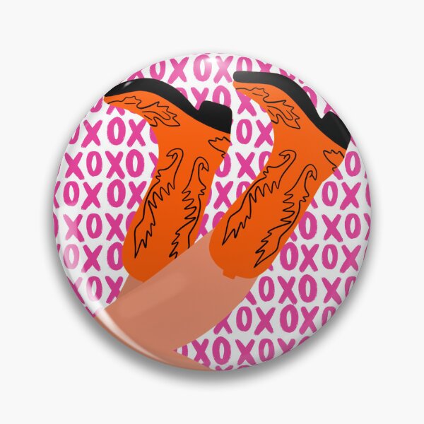 Item preview, XOXO Pink and Orange Cowboy Boots designed and sold by mollsdesignss.
