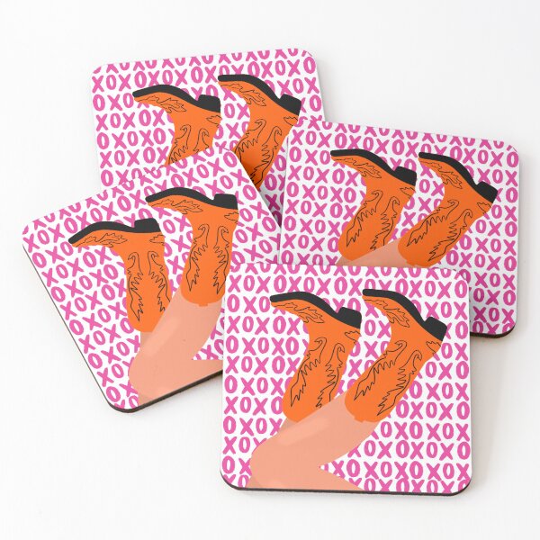 Item preview, XOXO Pink and Orange Cowboy Boots designed and sold by mollsdesignss.