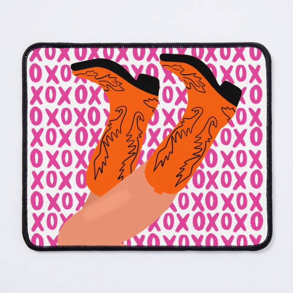 Item preview, XOXO Pink and Orange Cowboy Boots designed and sold by mollsdesignss.