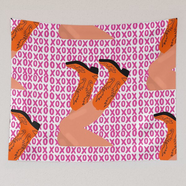 Item preview, XOXO Pink and Orange Cowboy Boots designed and sold by mollsdesignss.