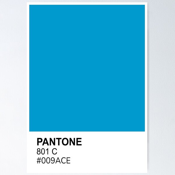 Neon Bluel Pantone Poster for Sale by HuckleberryArts