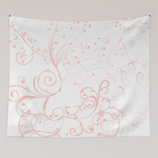 Artikelvorschau, Florales Wirbelmuster in Gossamer Pink entworfen und verkauft von Paintit-black.