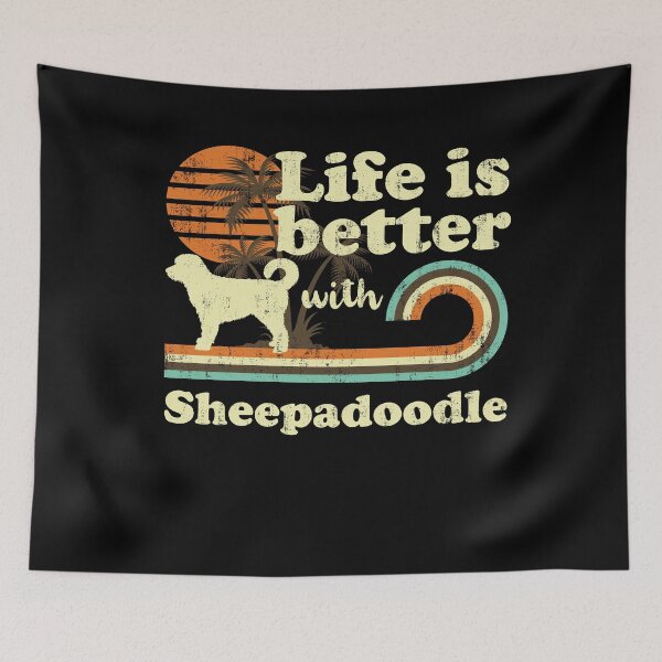 Item preview, Life is Better with Sheepadoodle Vintage designed and sold by rafaeltto.