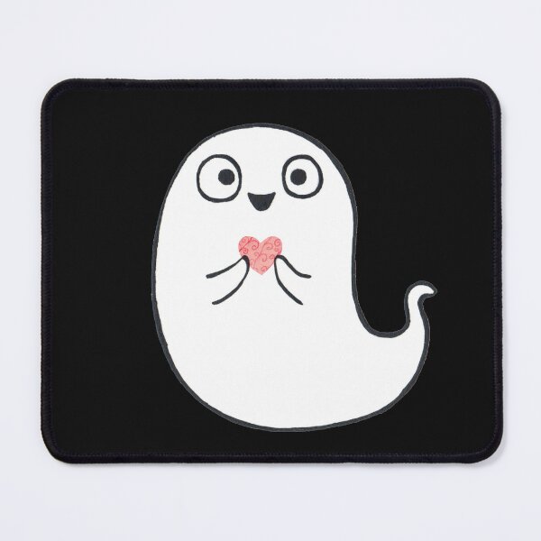 Item preview, Happy ghost holding a heart. designed and sold by Marionibird.
