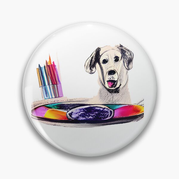 Item preview, Cute Dog with Paint Palette - Original Artwork designed and sold by TheMashupArtist.