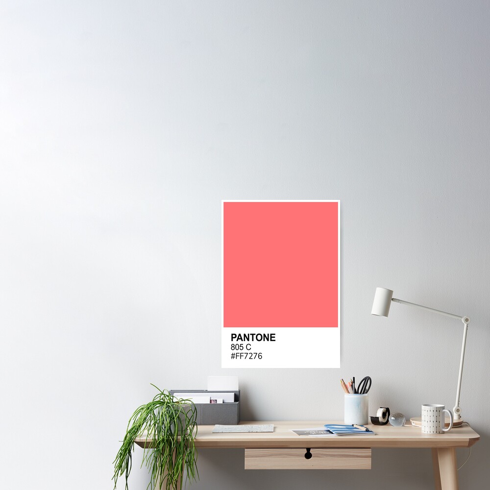 Neon Coral Pantone | Poster