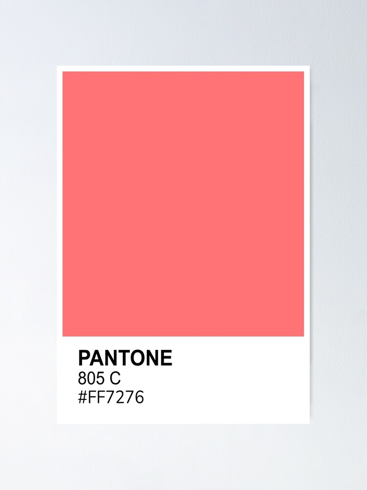 Neon Coral Pantone | Poster
