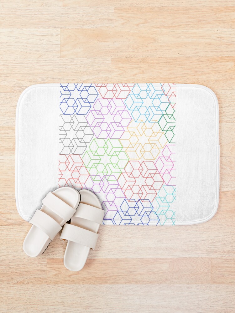 Thumbnail 1 of 6, Bath Mat, random cubes designed and sold by Emplan.