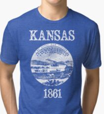Kansas State Seal Tri-blend T-Shirt