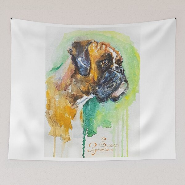 Item preview, Portrait of a boxer dog breed. designed and sold by Elena Reutova.