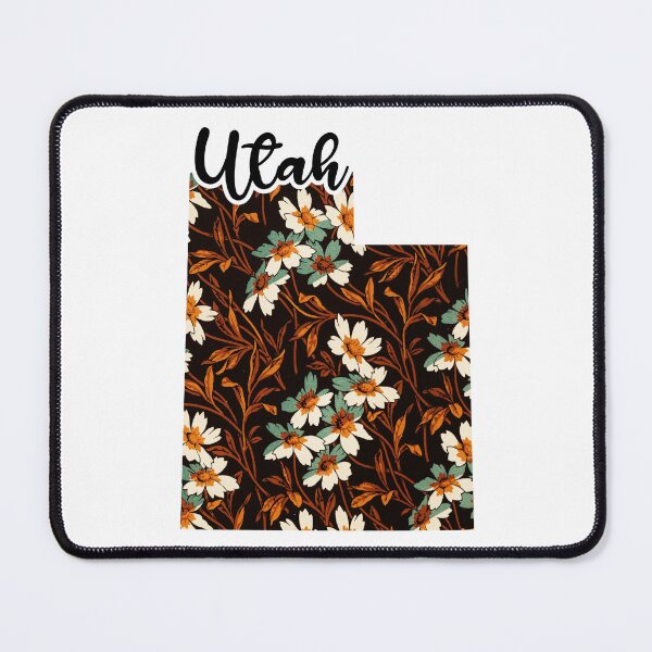 Item preview, Floral Map of USA States Utah - Map of Utah designed and sold by AmethystMurad.