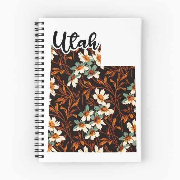 Item preview, Floral Map of USA States Utah - Map of Utah designed and sold by AmethystMurad.