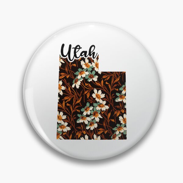 Item preview, Floral Map of USA States Utah - Map of Utah designed and sold by AmethystMurad.