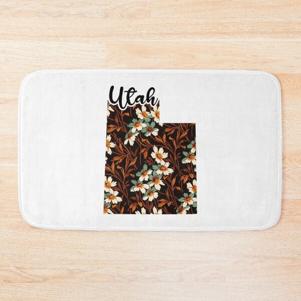 Item preview, Floral Map of USA States Utah - Map of Utah designed and sold by AmethystMurad.