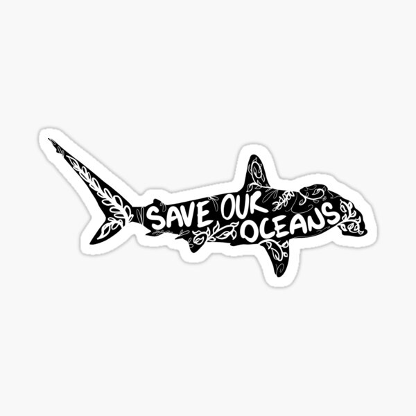 Item preview, Save Our Oceans - Scalloped Hammerhead Shark designed and sold by WildRedArts.