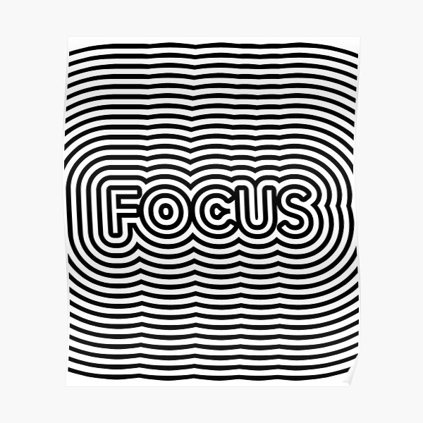 "Focus optical illusion op art black lines" Poster for Sale by Popalt