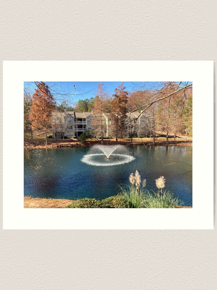Thumbnail 2 of 3, Art Print, Stillness Gifts Water Fountain Print designed and sold by stillnessgifts.