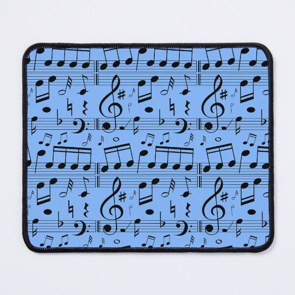 Item preview, Repeat Pattern | Blue Sheet music notes designed and sold by TMBTM.