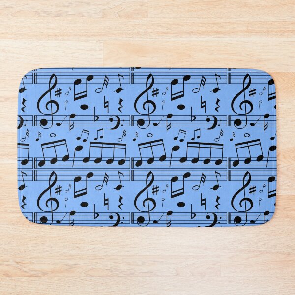 Item preview, Repeat Pattern | Blue Sheet music notes designed and sold by TMBTM.