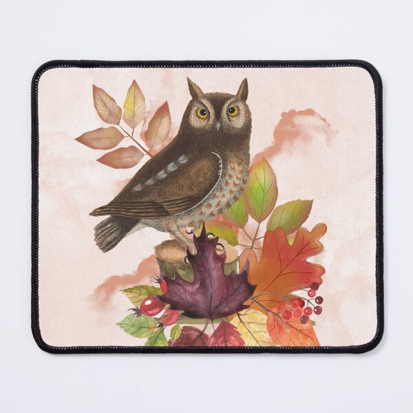 Item preview, Autumn Owl Portrait designed and sold by HappyLifeCreate.