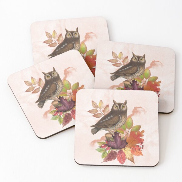 Item preview, Autumn Owl Portrait designed and sold by HappyLifeCreate.
