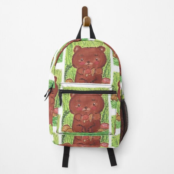 Item preview, Little bear in the forest with mushrooms  designed and sold by Edgot Emily Dimov-Gottshall.
