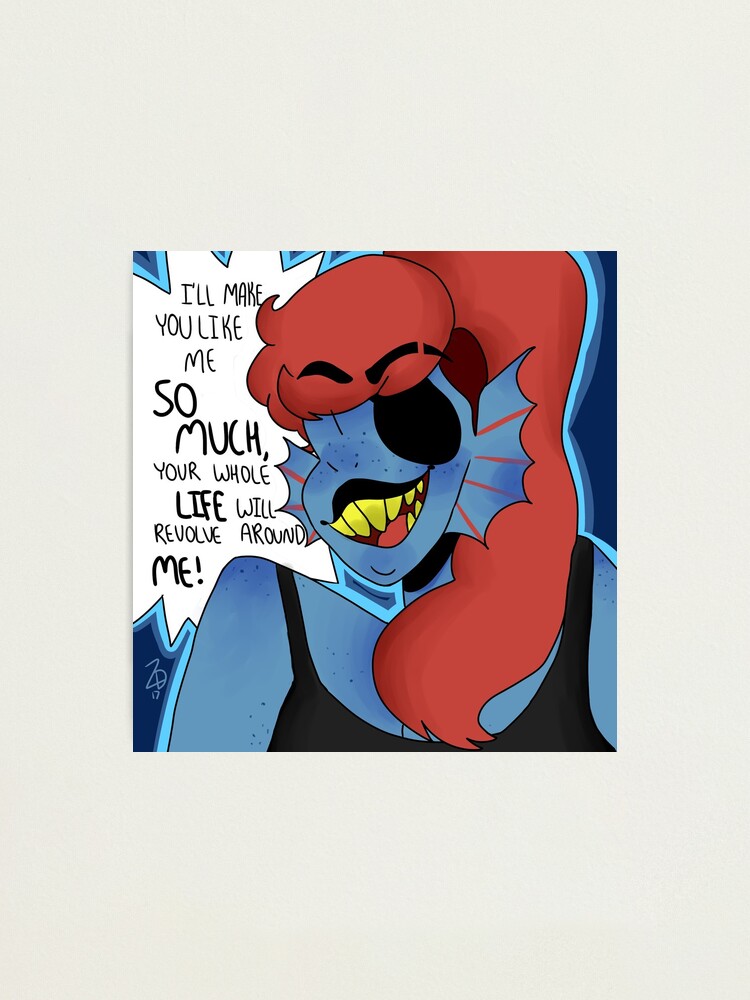 Undertale Undyne Photographic Print By Mysticalblur Redbubble