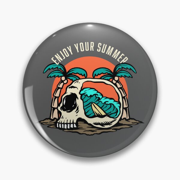 Item preview, Enjoy Your Summer Fun Retro Skull  designed and sold by Richard529.