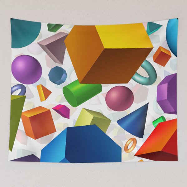 Item preview, Colorful Geometric Shapes pattern designed and sold by TheCatmeow2000.
