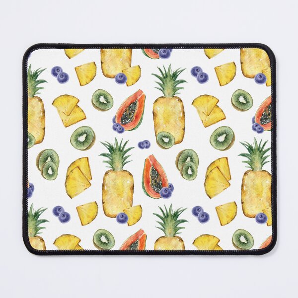 Item preview, Watercolor pineapple and papaya print summer illustration designed and sold by tiana-geo.