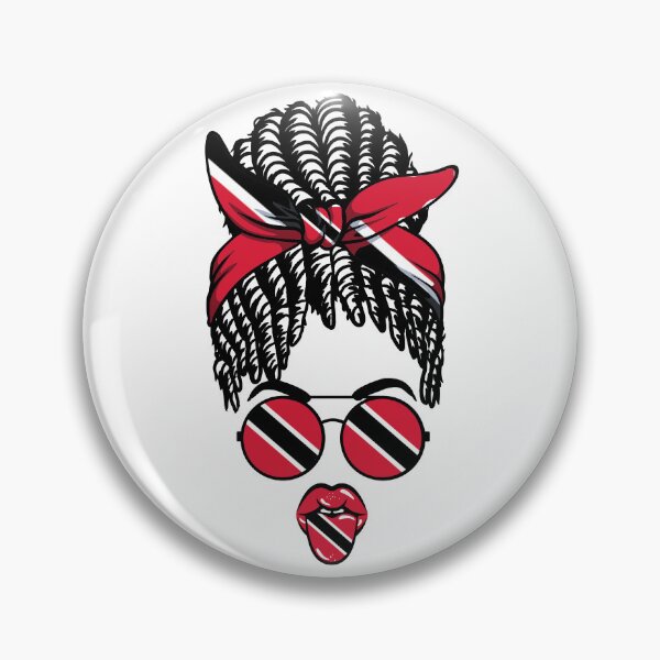 Item preview, All Trinidad Flag Sunglasses Mama Pretty Face Messy Bun Locs designed and sold by LocFestNYC.