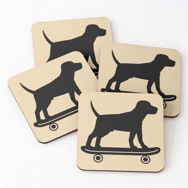 Item preview, beagle dog silhouette on skateboard designed and sold by alaechamlal.