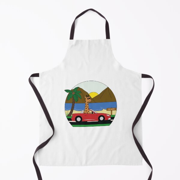 Item preview, Giraffe Driving At The Beach | Giraffe Humor | Smiling Giraffe designed and sold by Pisutachio.