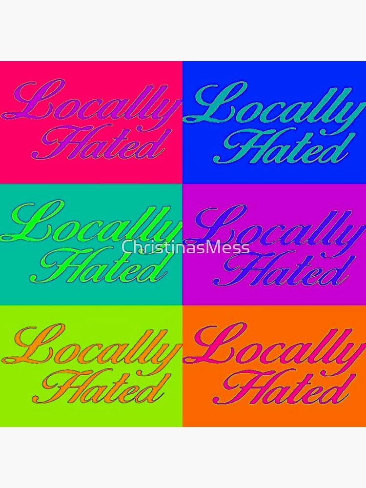 locally-hated-multi-summer-cursive-check-classic-sticker-for-sale-by