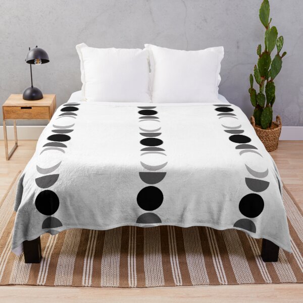 Item preview, Black to White Moon Phases Boho designed and sold by Laxium.