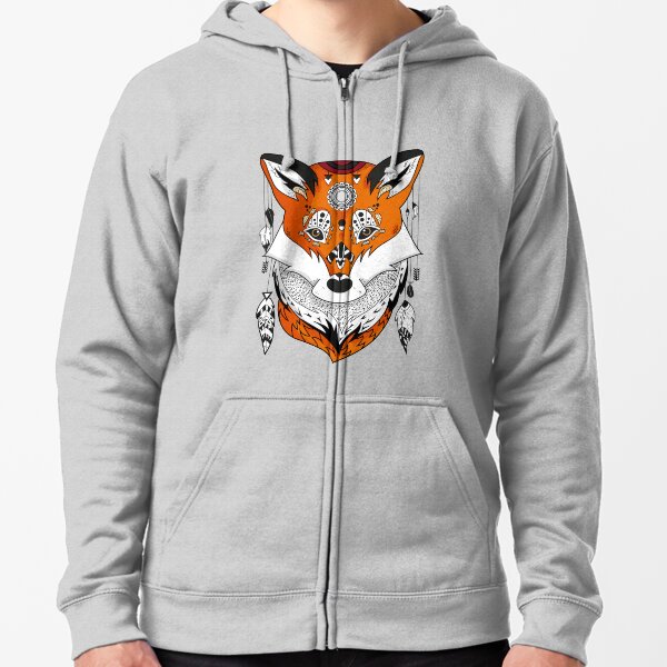 Fox Head Zipped Hoodie