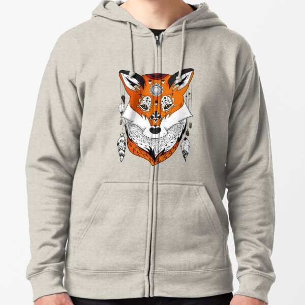 Fox Head Zipped Hoodie