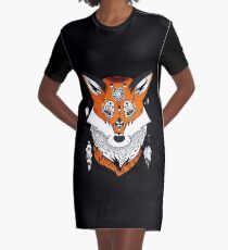 Fox Head Graphic T-Shirt Dress
