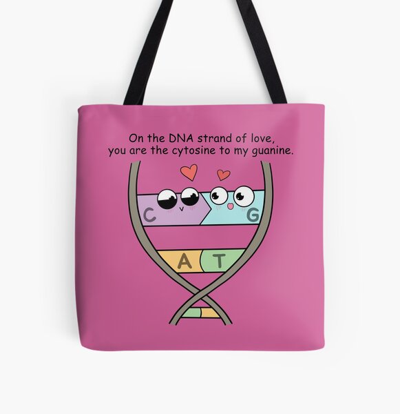DNA Strand of Love All Over Print Tote Bag