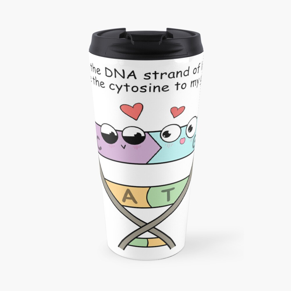 DNA Strand of Love Travel Coffee Mug