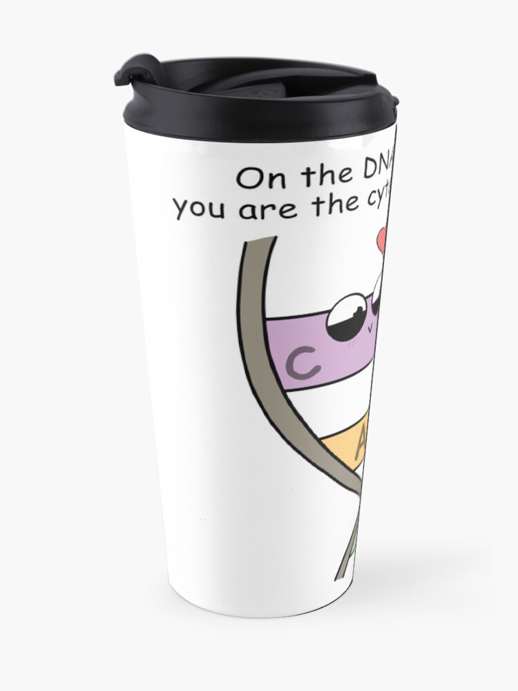 Alternate view of DNA Strand of Love Travel Coffee Mug