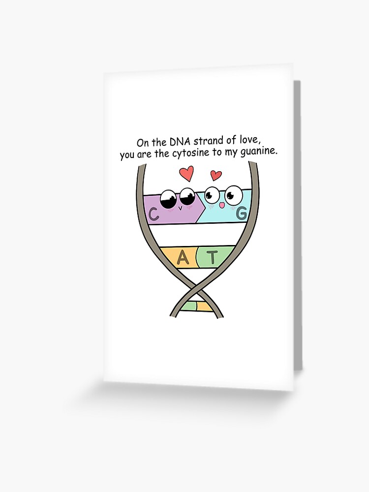 Thumbnail 1 of 2, Greeting Card, DNA Strand of Love designed and sold by amoebasisters.