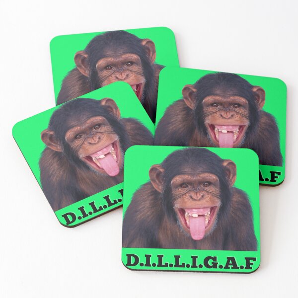 Item preview, DILLIGAF CHIMP (do I look Iike i give a f...) designed and sold by Tom O Gotchi.
