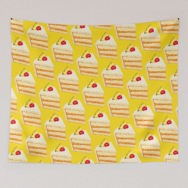 Item preview, Tropical Cake Pattern - Yellow designed and sold by Kelly  Gilleran.