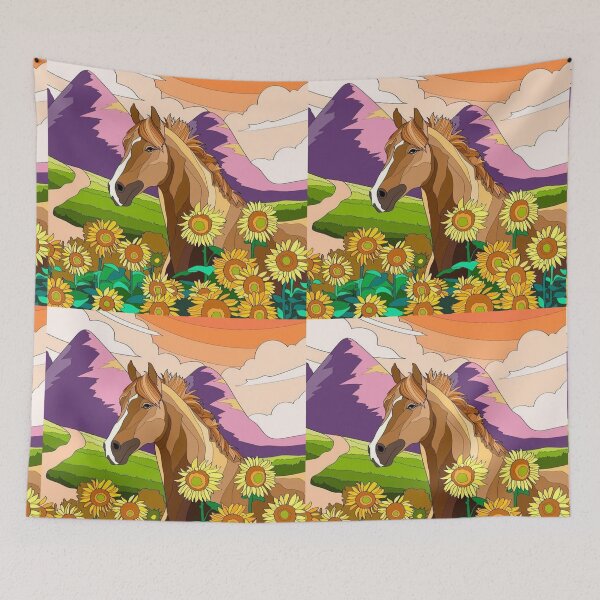 Item preview,  horse with Sunflower ||Artwork  designed and sold by Artw0rld.