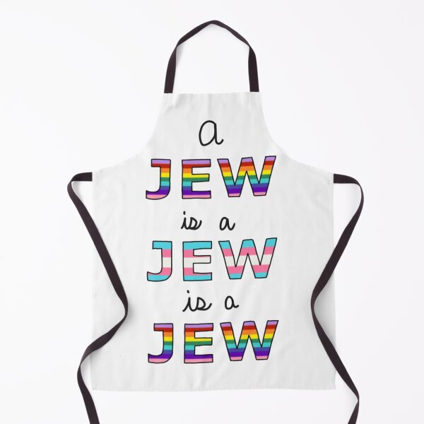Item preview, A Jew is a Jew is a Jew with rainbow and trans flag pattern designed and sold by EinsteinEitan.