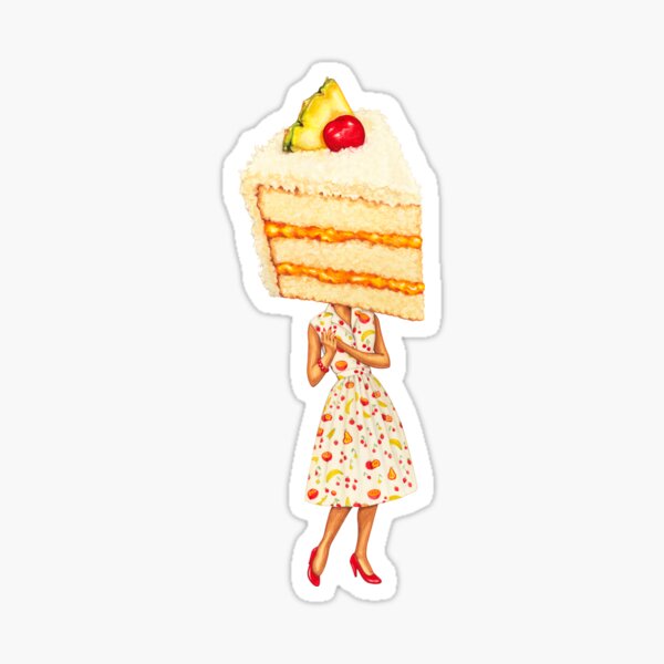 Item preview, Cake Head Pin-Up: Tropical Fruit designed and sold by Kelly  Gilleran.