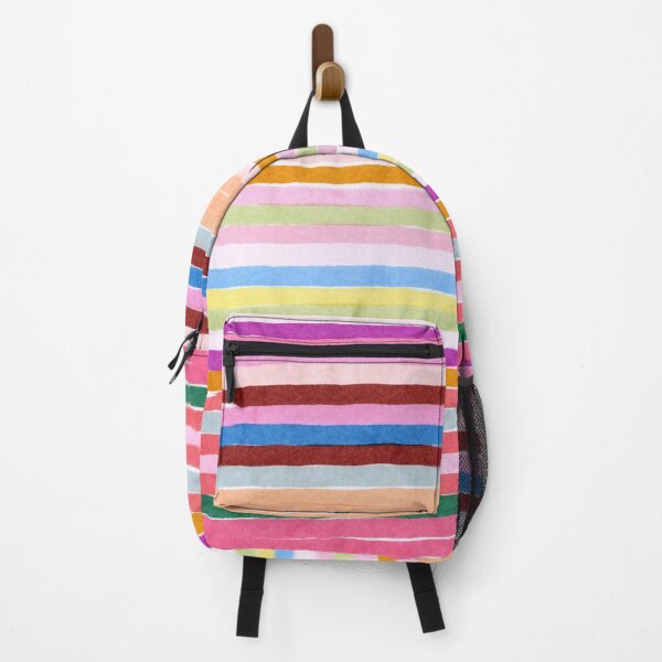 Item preview, Colorful horizontal watercolor stripes designed and sold by patterncrow.